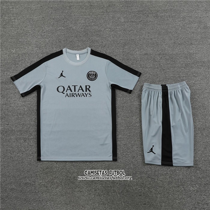 Chandal del Paris Saint-Germain Jordan Manga Corta 2023/2024 Gris - Pantalon Corto
